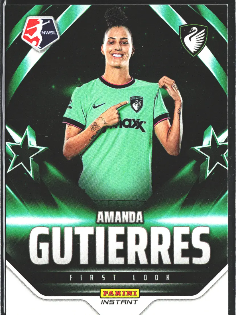 Amanda Gutierres 1st Soccer Card Limited Edition NWSL First Look Panini Instant - Only 169 Made! Boston Legacy FC