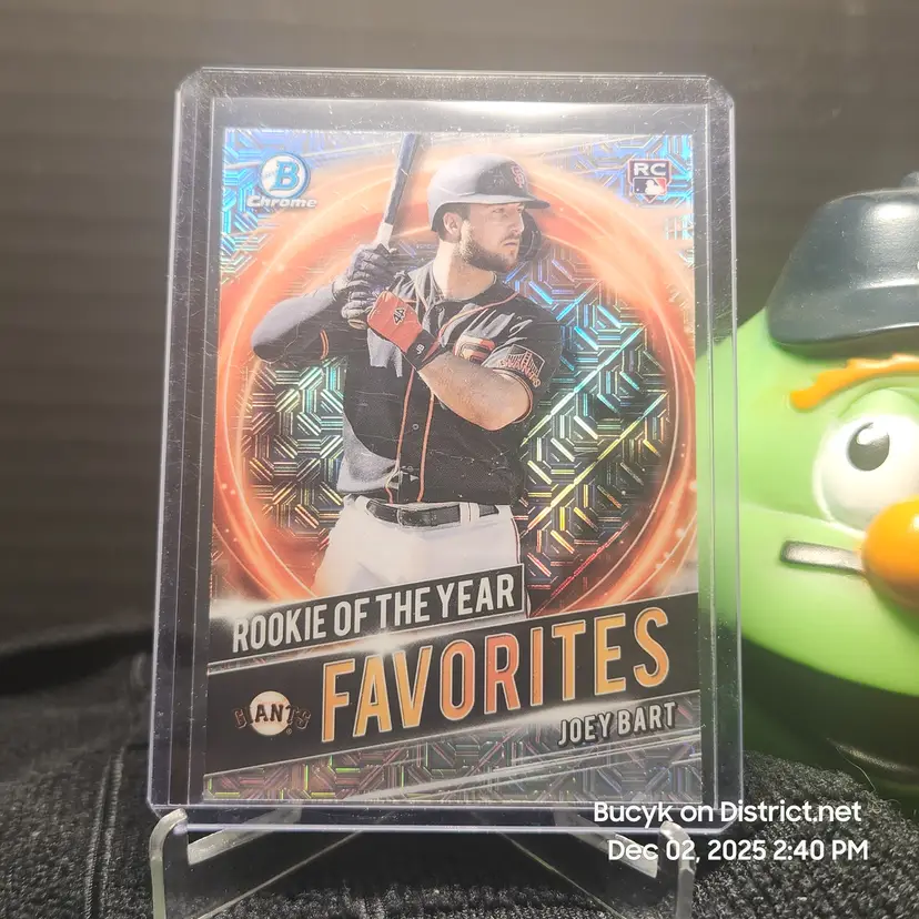 2021 Bowman Chrome ROY Favorite Mojo - Joey Bart San Francisco Giants