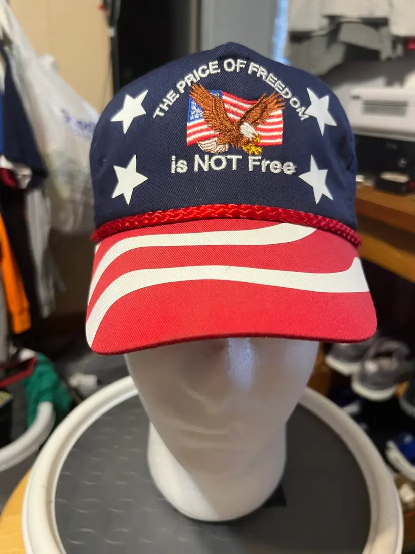 Vintage Freedom Is Not Free American Flag SnapBack Hat