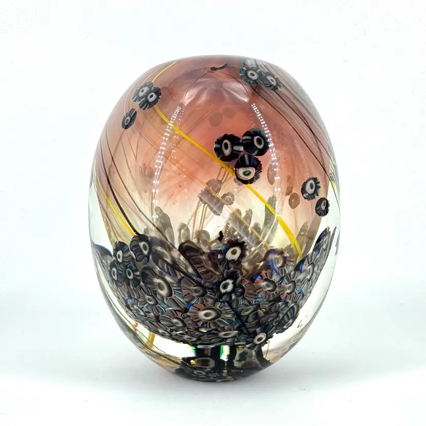 Nancy Freeman Paperweight Glass Vase