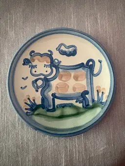 Hadley Country Scene Cow Plate