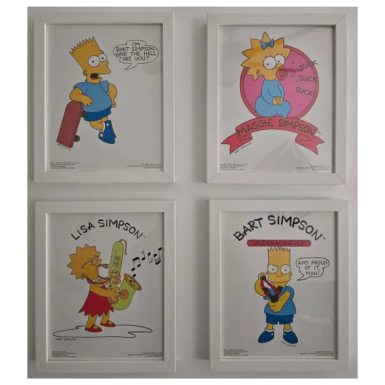 TEN (10) Units 8 x 10 In, Original Vintage 1990 Simpsons Posters Rare & Very Collectible 
 - Posters (8 x 10 in/ea)
