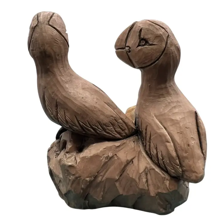 Vintage Hand Sculpted Bird Crafted From Volcanic Ash