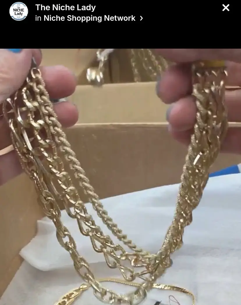 Vintage Gold-Tone Multi-Strand Germany Necklace