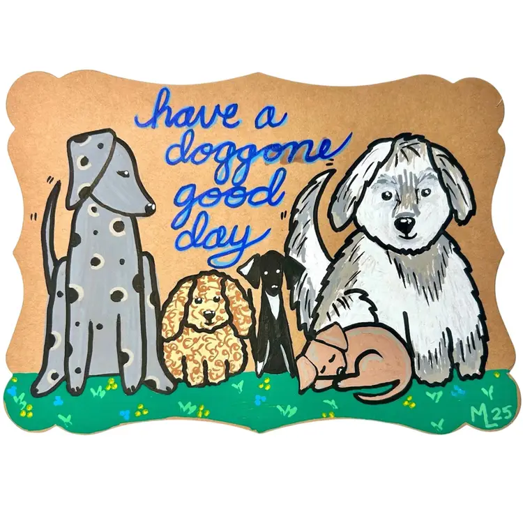 Made By Me, Hand Painted Greeting Card,  Good Day