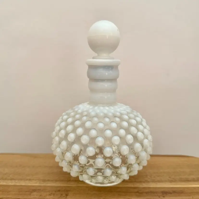 #01 Fenton Opalescent Hobnail Cologne Bottle & Stopper #2