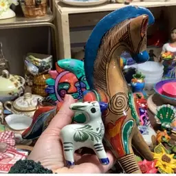 2 Mexican Pottery Donkey& Horse