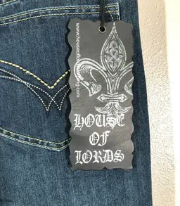 Lot of 4 - NEW "House of Lords" Dark Blue 5-Pocket Straight Leg Denim Jeans Men's Size 32/30 Style No.: MP123