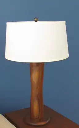 17" High Hand Crafted Walnut Lamp - MADE TO ORDER