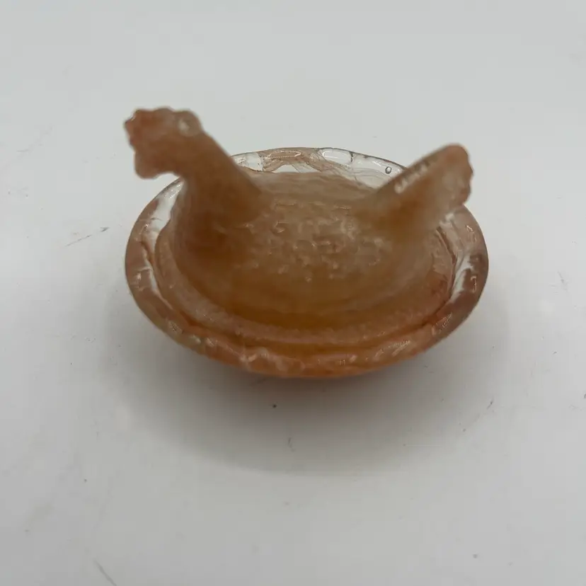 Hen In The Best Salt Cellar 2.5” Brown Slag IMPORT