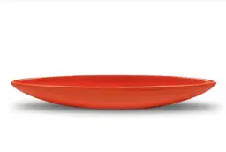 VTG Bauer Pottery 2000 Art Deco Mid-Century Style Ceramic Red Canoe Dish 16"