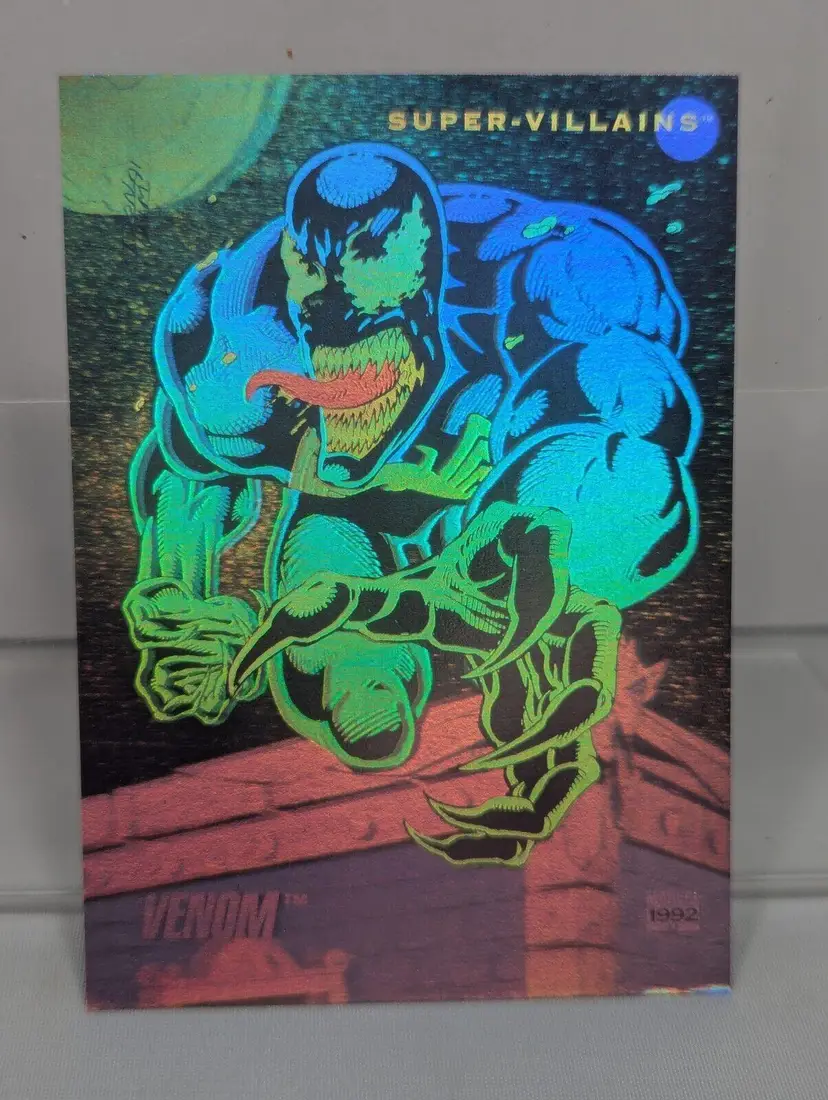 1992 Venom H-4 Hologram Trading Card Marvel Universe Series 3