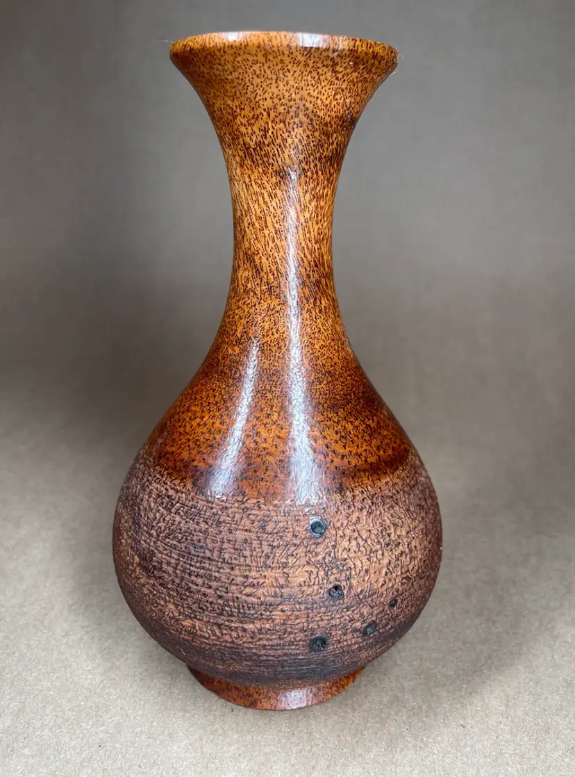 Jim Cumberland Brown West Australian Blackboy Hand Turned Wooden Vase