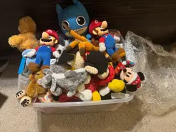 Large Assortment Of 70+ Stuffed Animals Including Batman , Super Mario , Mickey Mouse & Others 💎