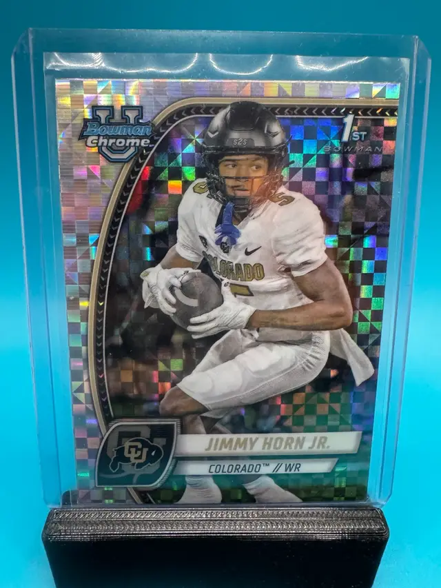 Jimmy Horn Jr. 1st Bowman Chrome U X-Fractor Carolina Panthers