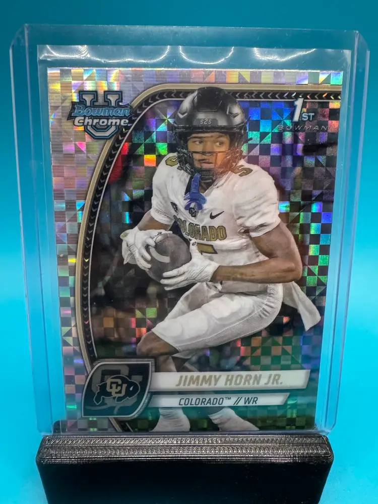 Jimmy Horn Jr. 1st Bowman Chrome U X-Fractor Carolina Panthers