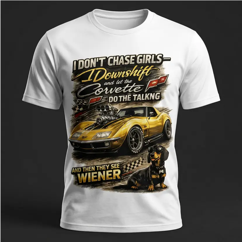 Unisex Custom corvette Dachshund T Shirt