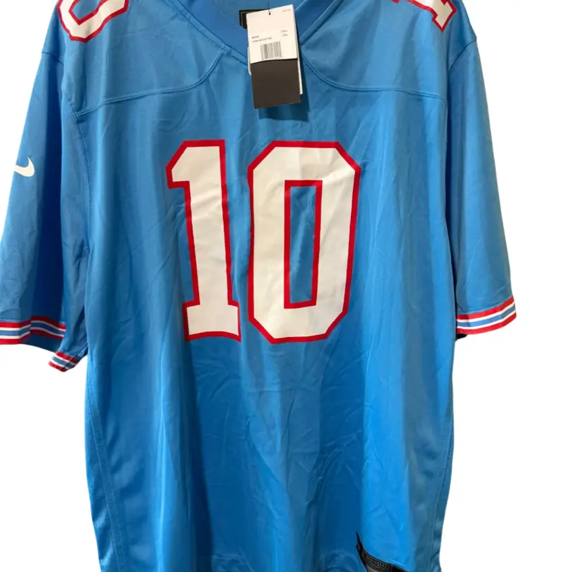 New$130 Tennessee Titans DeAndre Hopkins Nike Light Blue Oilers Throwback Player Game Jersey. 2XL