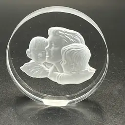 Vintage Danbury Mint Lead Crystal Paperweight- Mother’s Day 1979- As Is