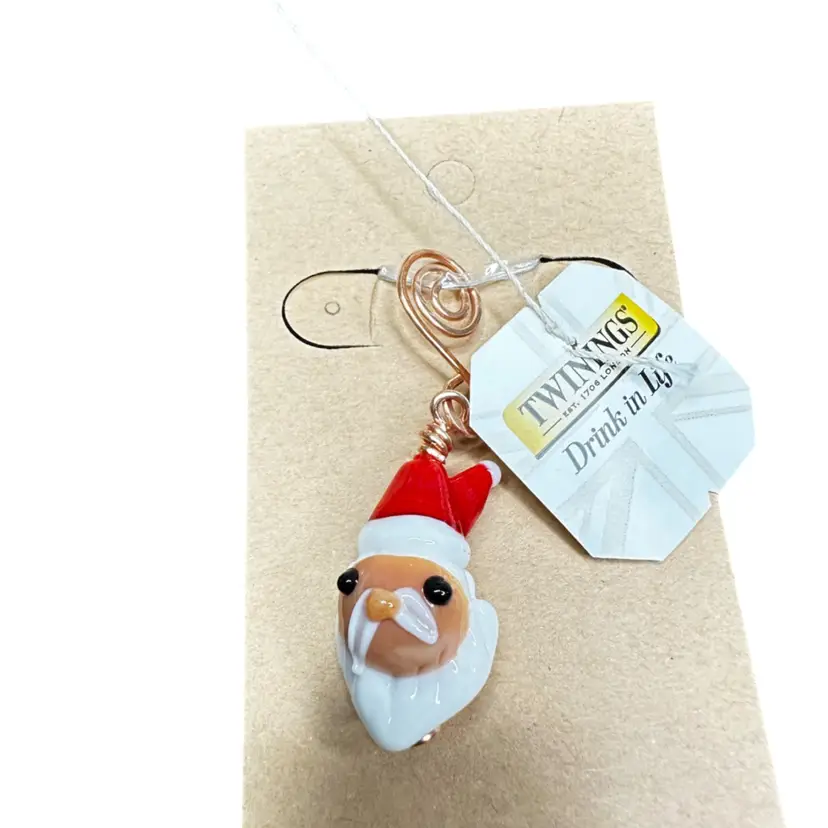 Tea Bag Charm Santa, made by me