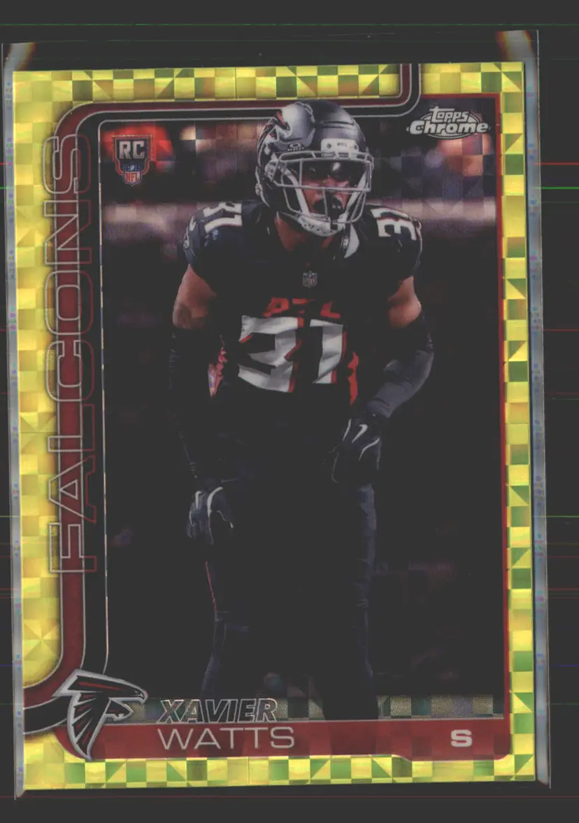 Xavier Watts 2025 Topps Chrome Lime Green X-Fractor #393 - (142) - Atlanta Falcons