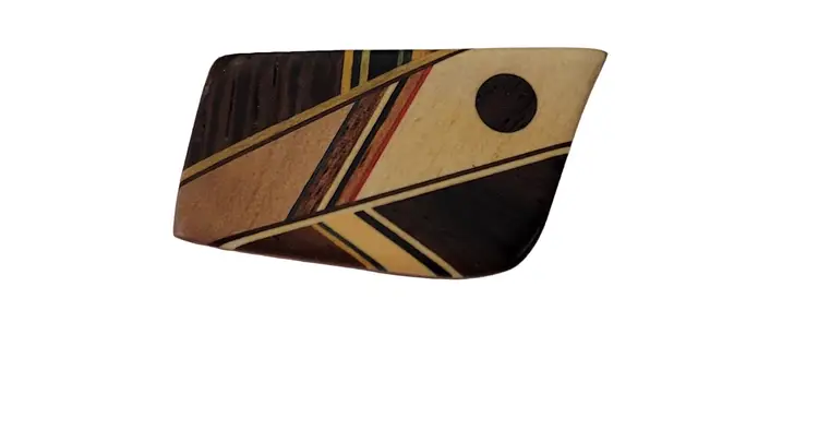 Wood Modernist Wood Marquetry Pin E660