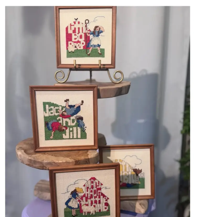 4 Piece Nursery Rhyme Crosstitch