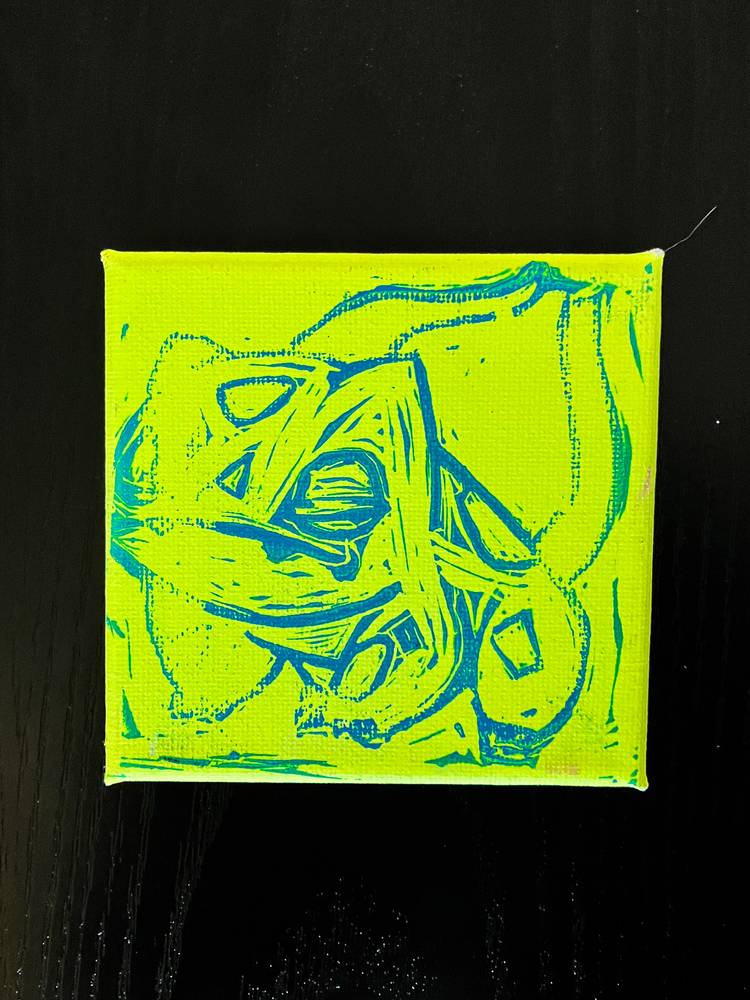 Stoned Bulb mini - Yellow/Turquoise variant