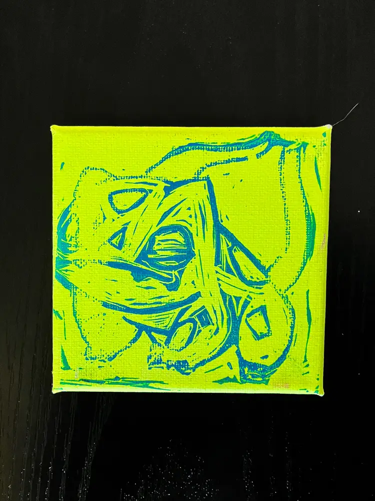 Stoned Bulb mini - Yellow/Turquoise variant