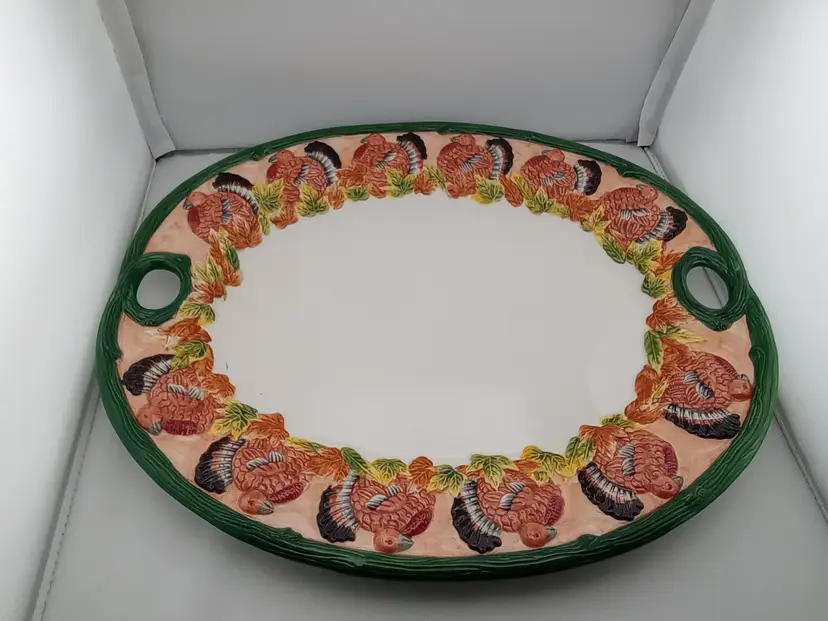 Ceramic turkey platter