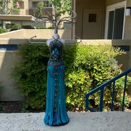 Vintage SS Sarna Jewelry Necklace Hanger Display Boho Womans Body Fringe Dress