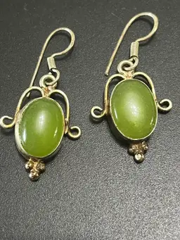 Green Dangle Earrings
