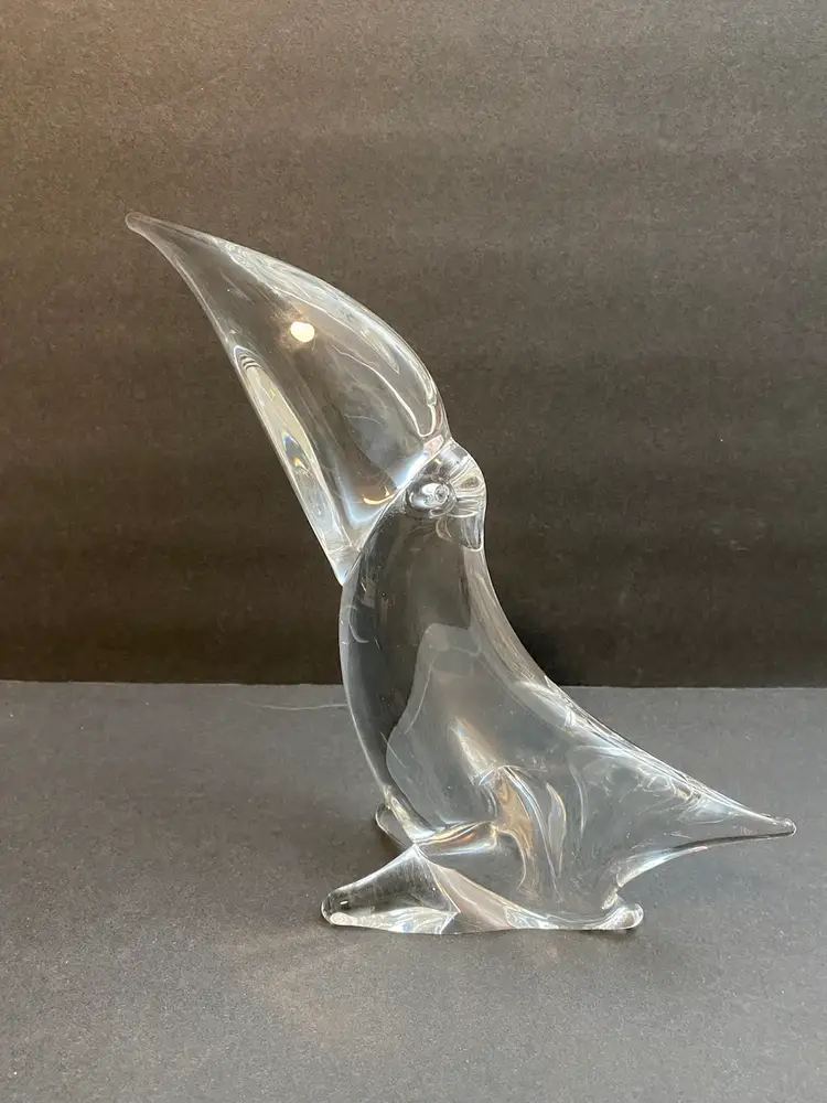 Clear Glass Toucan Byrd 9 In Tall