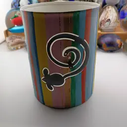 Metal canister--candle/pencil holder? with mice