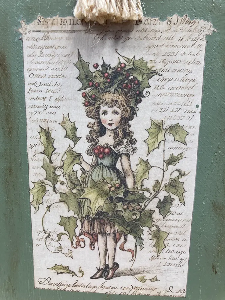 Woodland Fairy Sprite Wall Decor: IOD Transfer, Jute Tassel