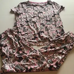 Women’s Secret Treasures Love Dogs Pink Pajamas Size S Mornings Are Ruff