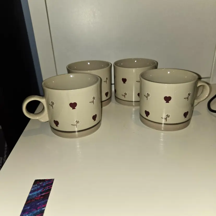 4 Vintage Turn of the Century Jepcor mugs Korea