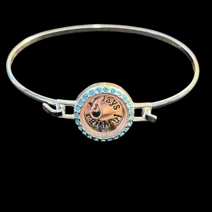 SALE! 25% Off! Avon Silver Toned Bangle Always Faithful Bracelet