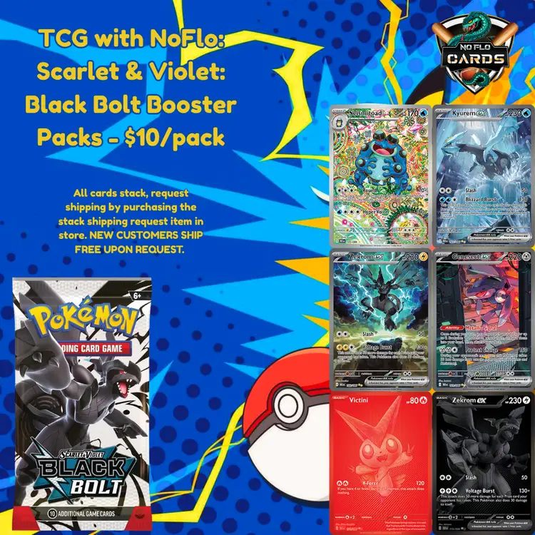 TCG with NoFlo: Scarlet & Violet: Black Bolt Booster Packs