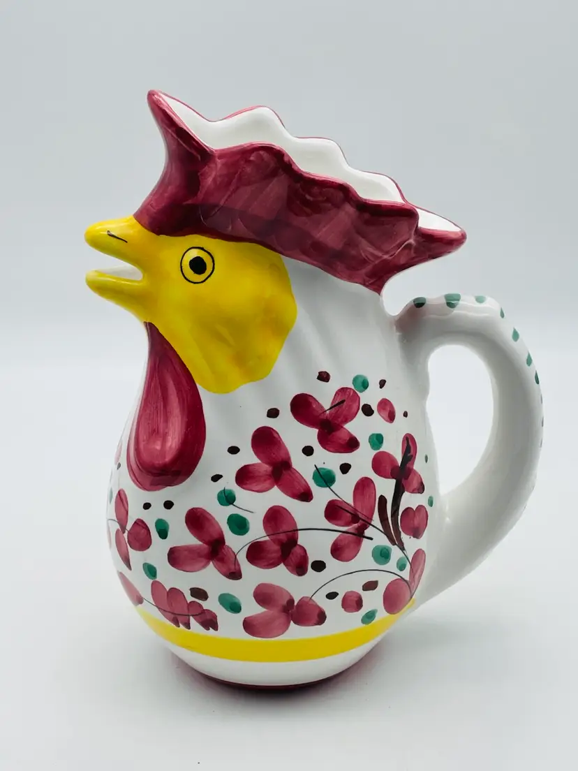 Deruta Italian Pottery Rooster Pitcher