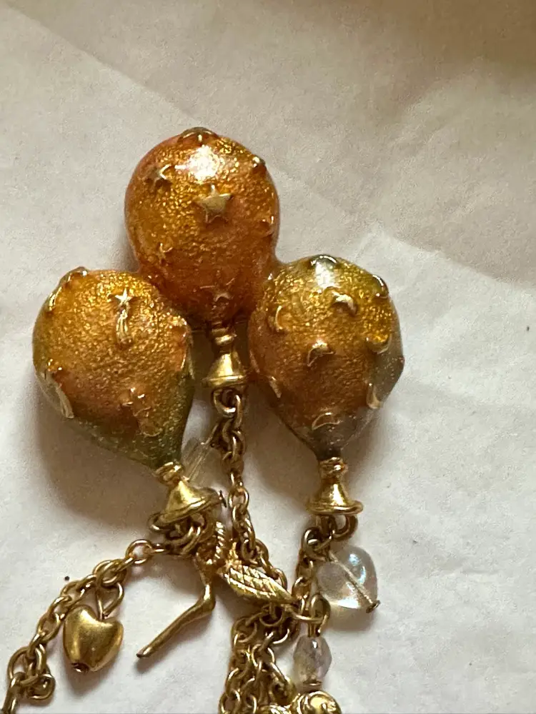 Kirk’s Folly Brooch Balloons Teddy Bear Fairy 5”