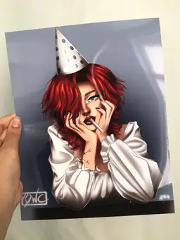 Pity Party: Clown Girl - Giclée Art Print 8x10in