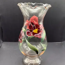 Gibson Glass Painted Vase Lianna
