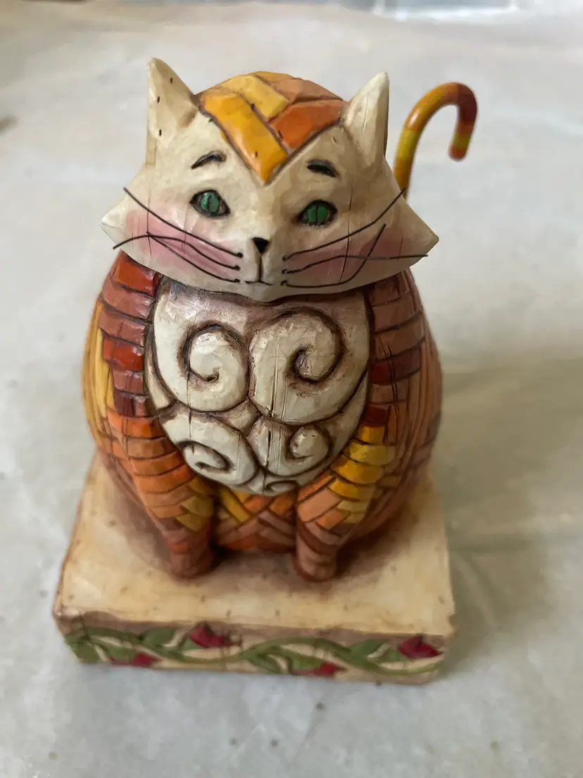 Jim Shore “Elijah” Cat Figurine. Heartwood 2003
