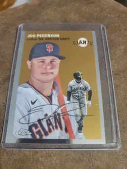 2023 Topps Chrome Joc Pederson On Card Auto #339