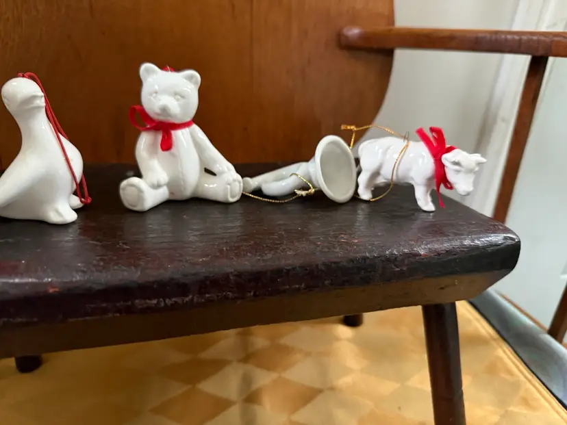 Vintage Bone China Christmas Ornaments