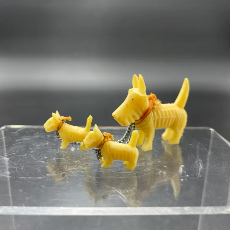 Celluloid Scottish Terrier Scotties Westies Dogs Puppies Miniature Figurines VTG