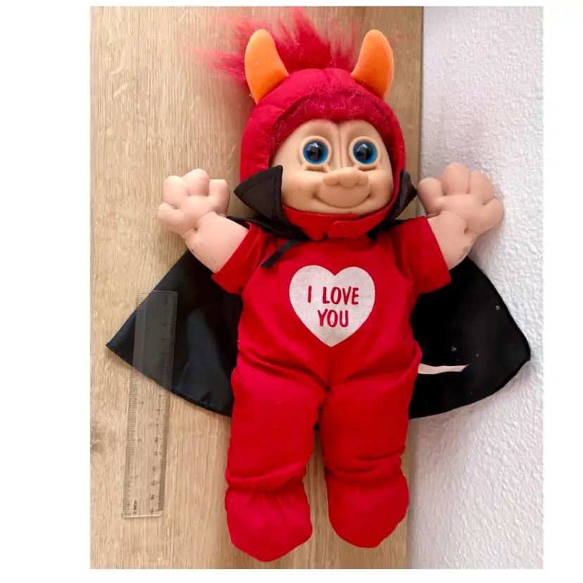 Russ Berrie Troll Kidz Plush Doll Devil Costume I Love You