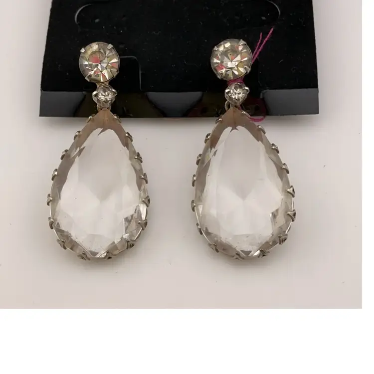 Vintage Rhinestone Clip Earrings