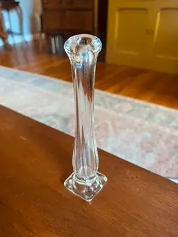 Mini Clear Glass Vintage Swung Bud Vase
